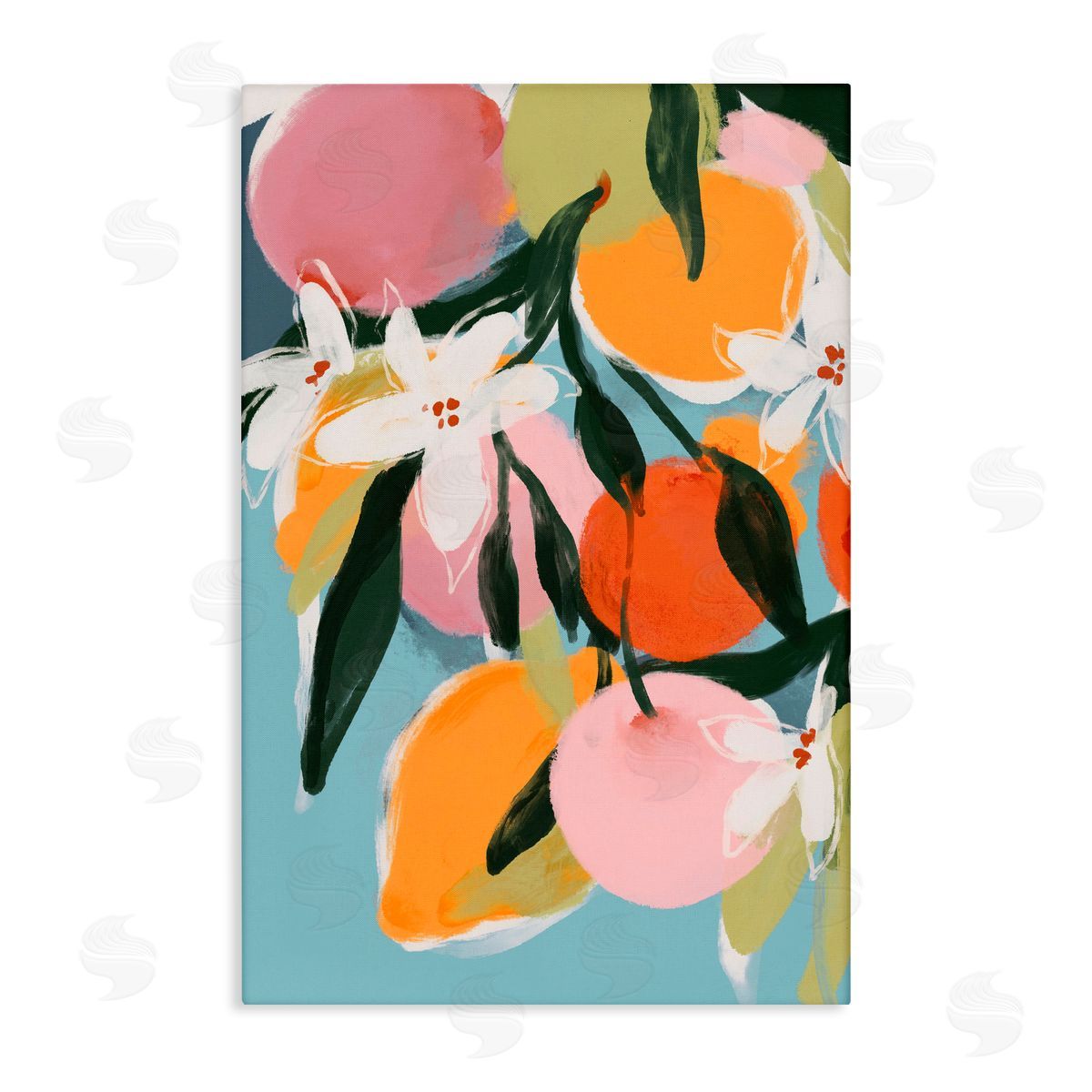 1x Fruity Summer Brights Canvas Wall Art Print