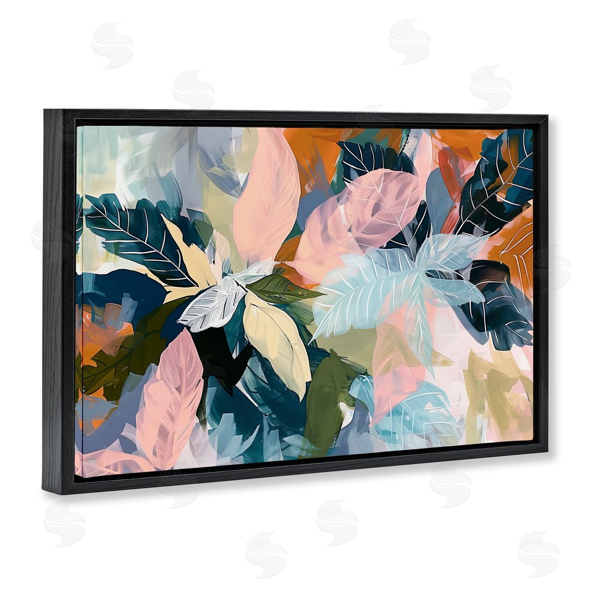 Elara Yasna Bright Tropical Oasis Leaves Canvas Wall Art Print