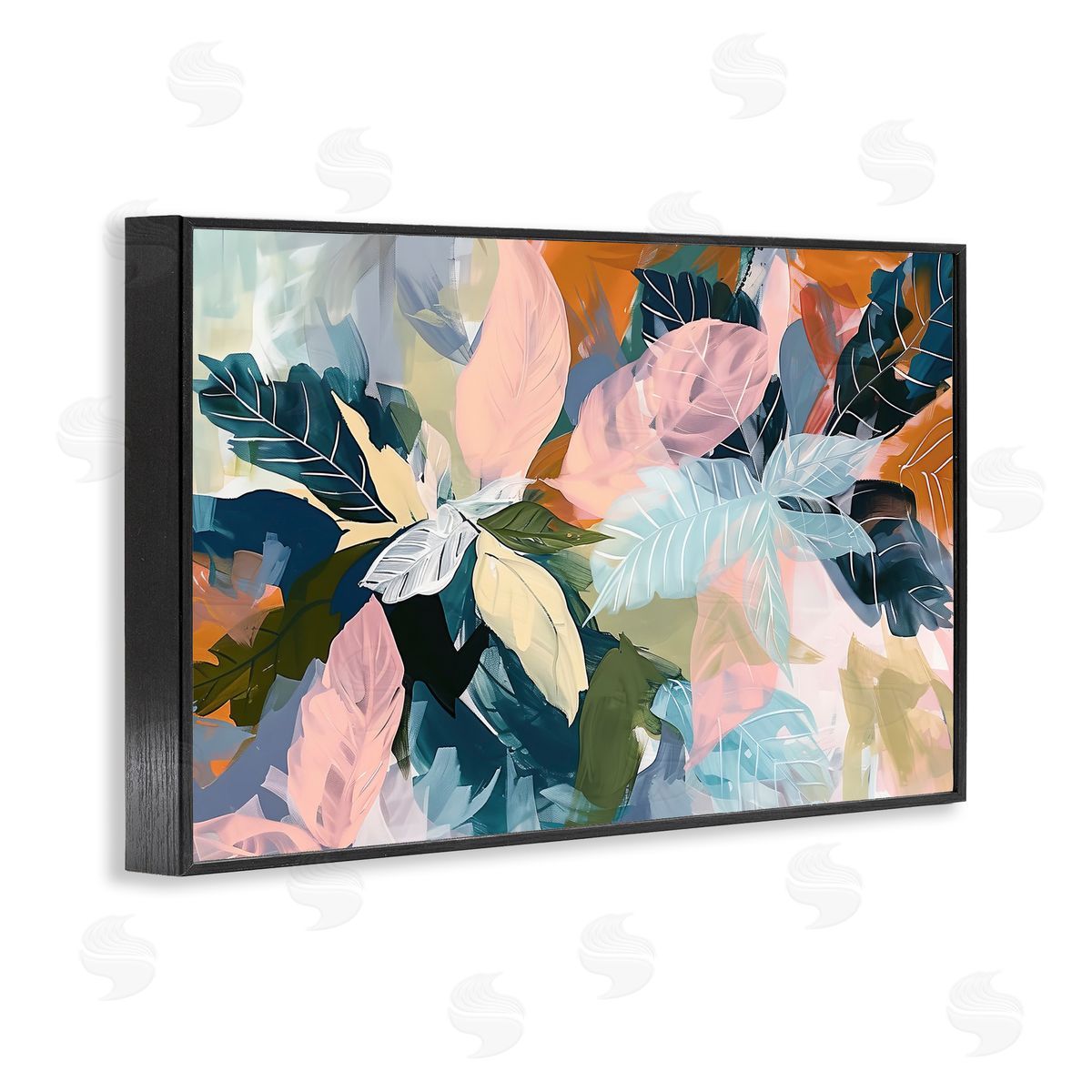 Elara Yasna Bright Tropical Oasis Leaves Canvas Wall Art Print