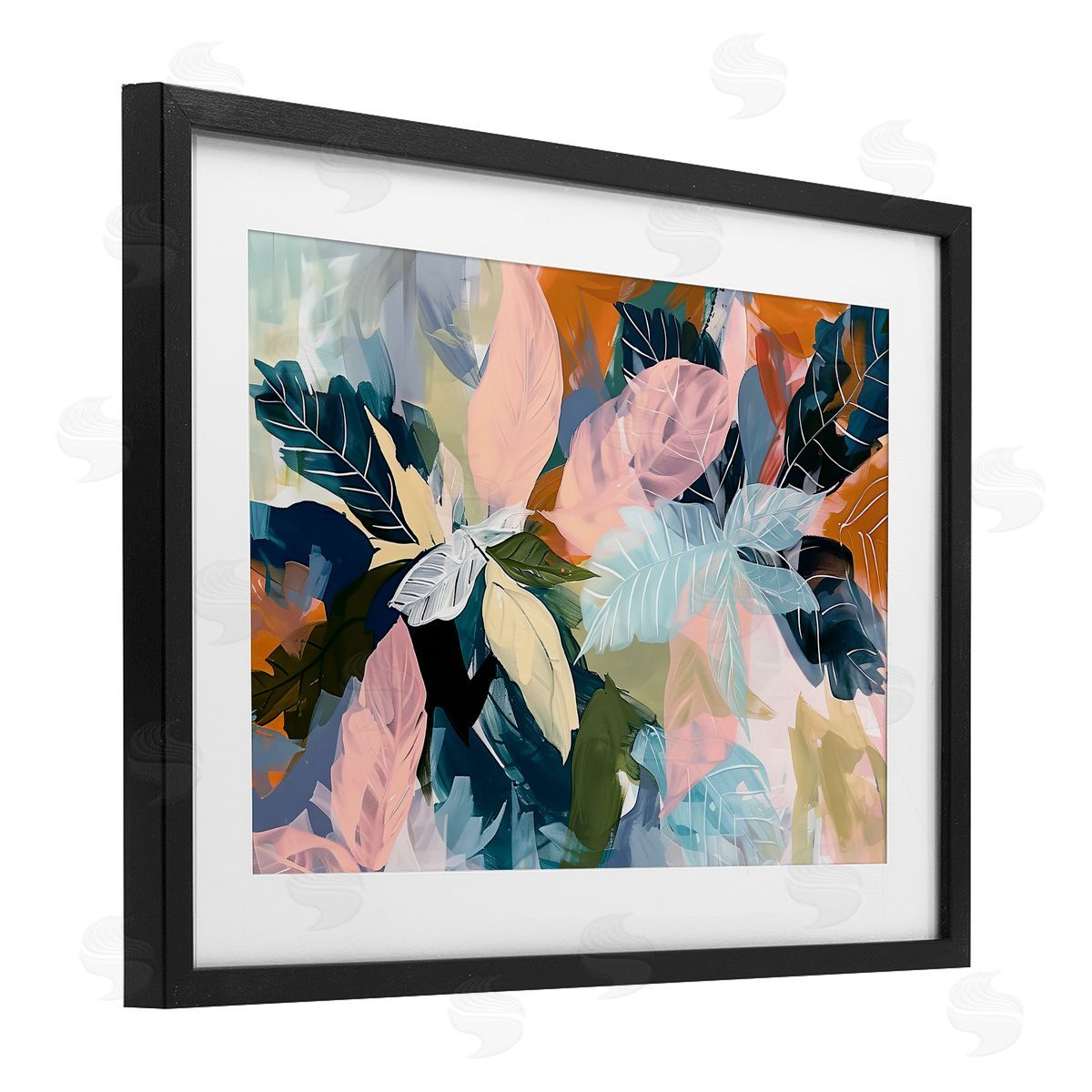 Elara Yasna Bright Tropical Oasis Leaves Canvas Wall Art Print