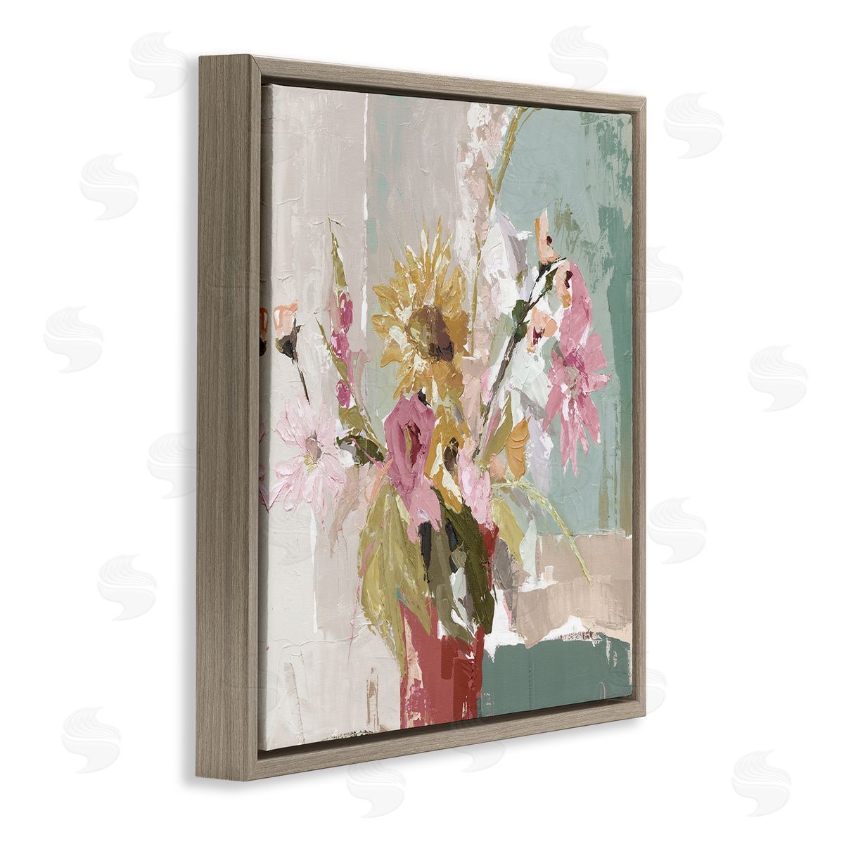 Susan Pepe Mixed Sunflower Vase Abstract Canvas Wall Art Print