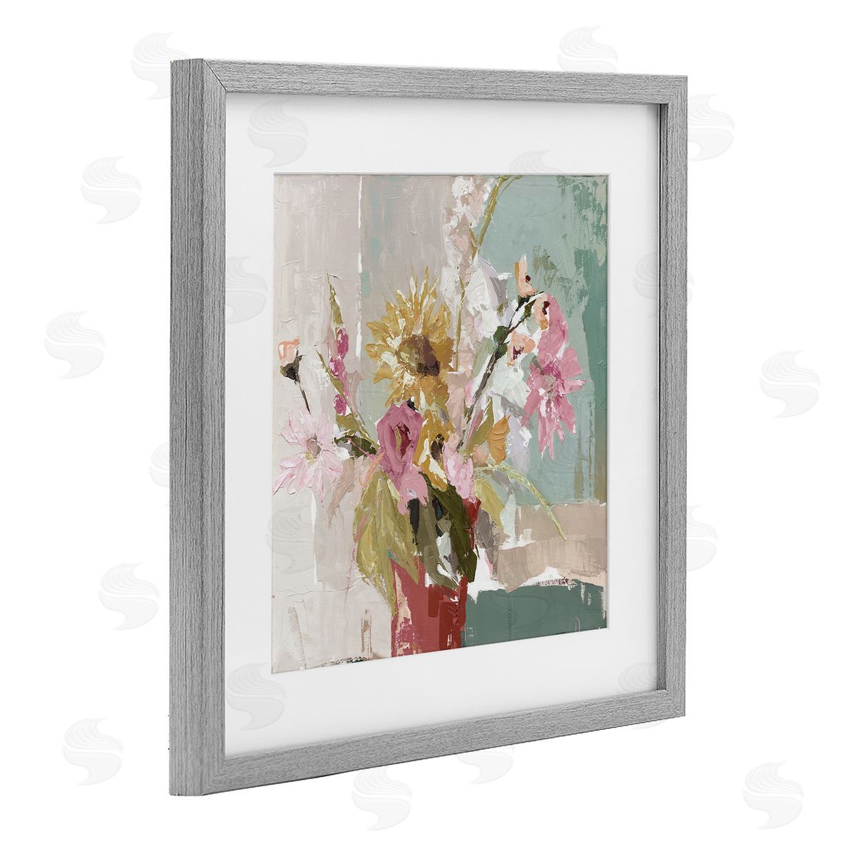 Susan Pepe Mixed Sunflower Vase Abstract Canvas Wall Art Print
