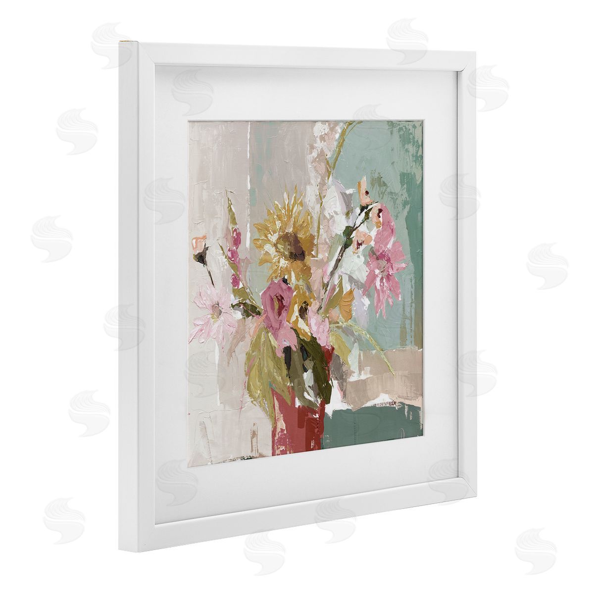 Susan Pepe Mixed Sunflower Vase Abstract Canvas Wall Art Print