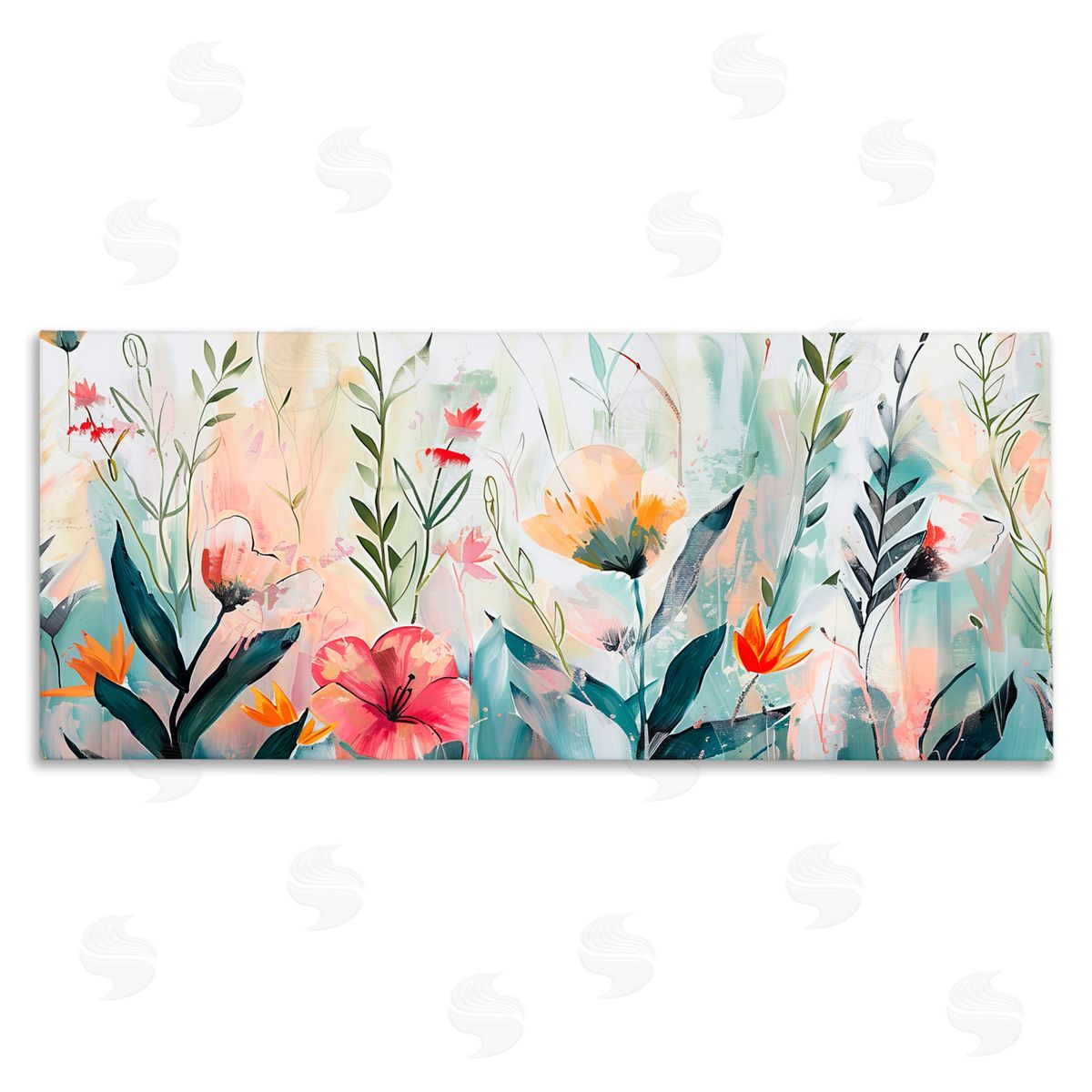 Elara Yasna Floral Garden Whispers Canvas Wall Art Print