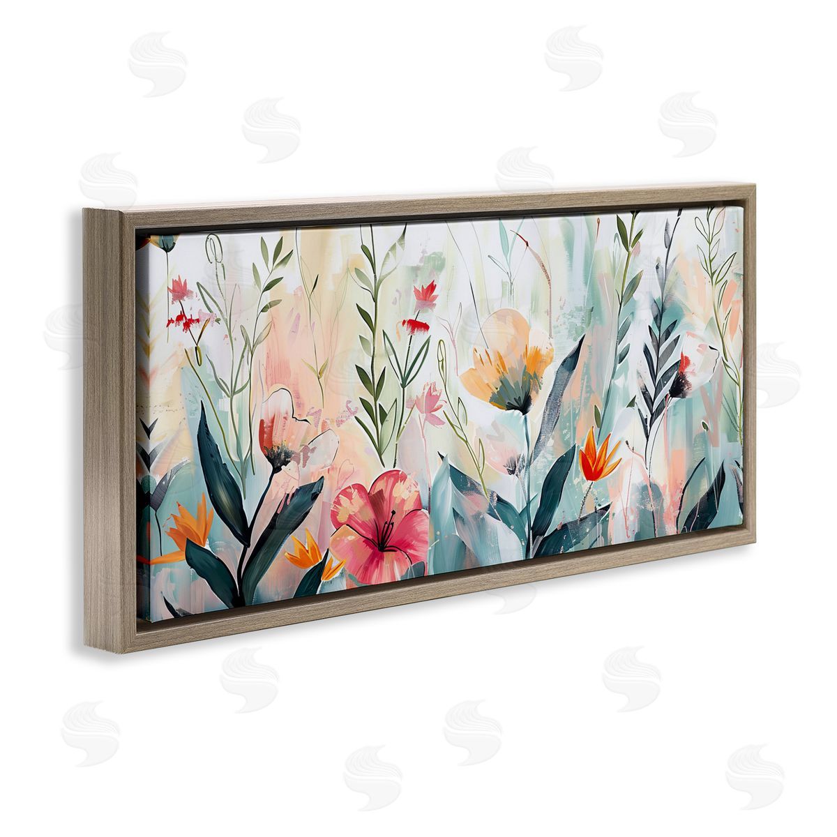 Elara Yasna Floral Garden Whispers Canvas Wall Art Print