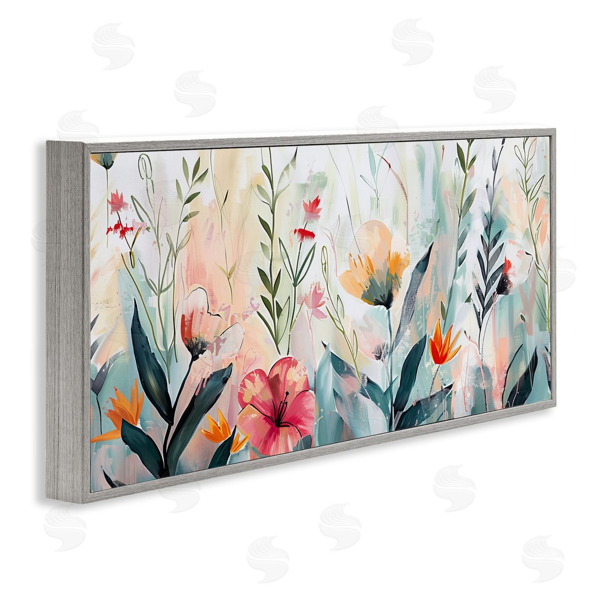 Elara Yasna Floral Garden Whispers Canvas Wall Art Print