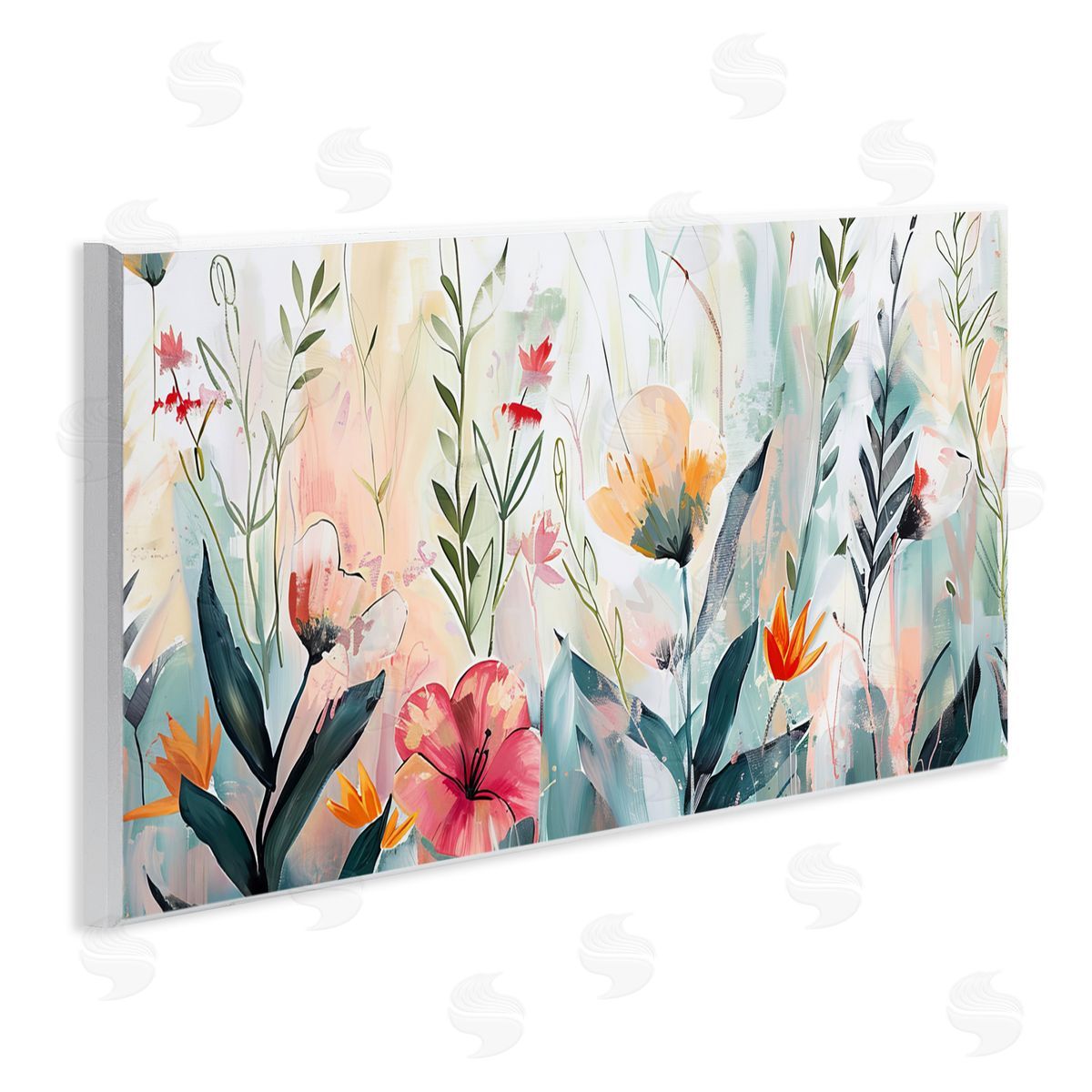 Elara Yasna Floral Garden Whispers Canvas Wall Art Print
