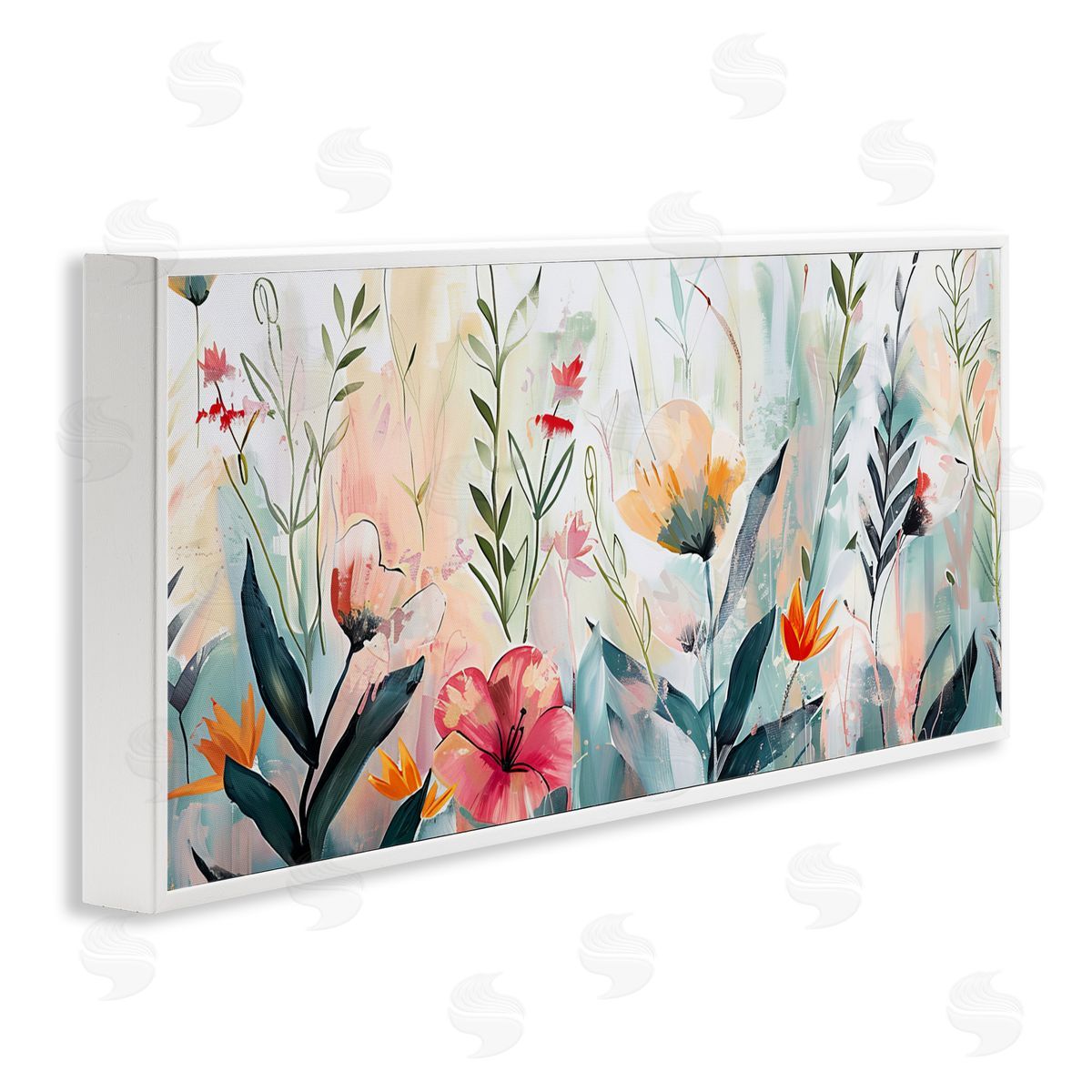 Elara Yasna Floral Garden Whispers Canvas Wall Art Print
