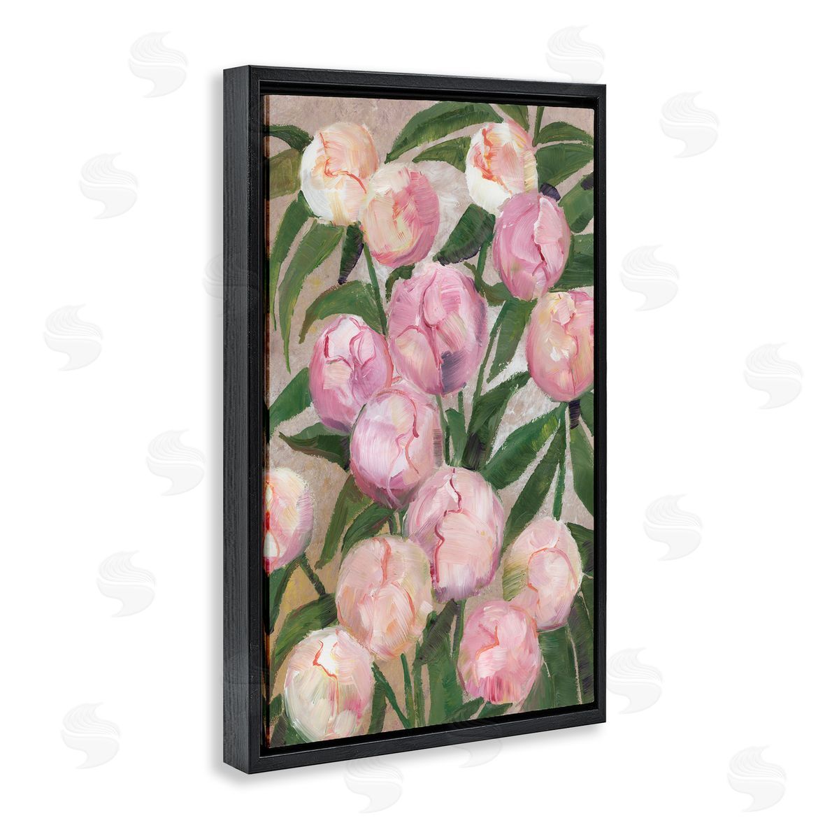 1x Valenty Painterly Peonies Canvas Wall Art Print