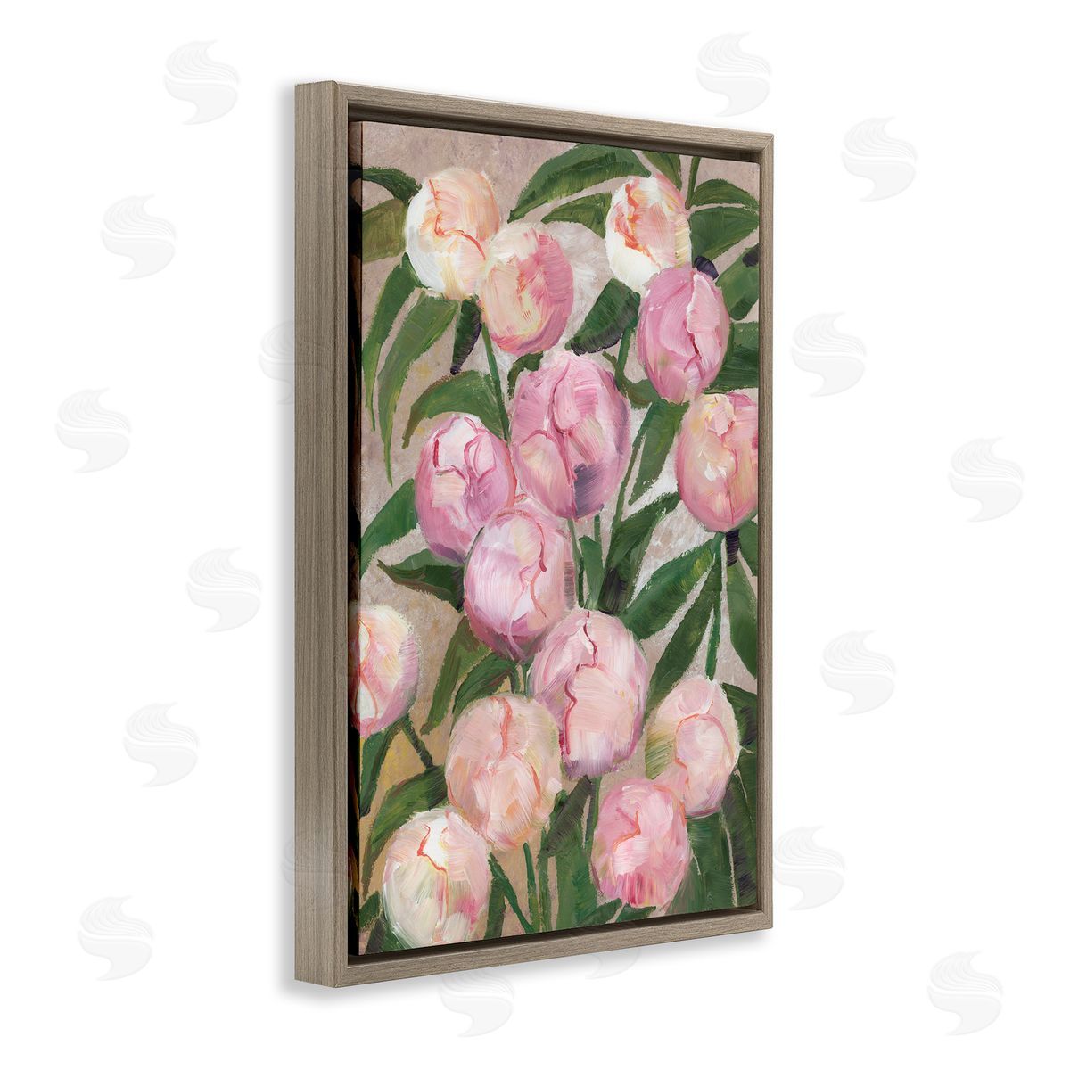1x Valenty Painterly Peonies Canvas Wall Art Print