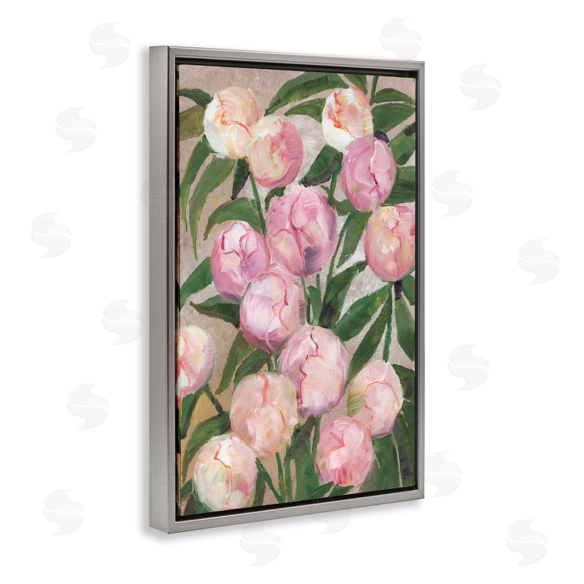 1x Valenty Painterly Peonies Canvas Wall Art Print