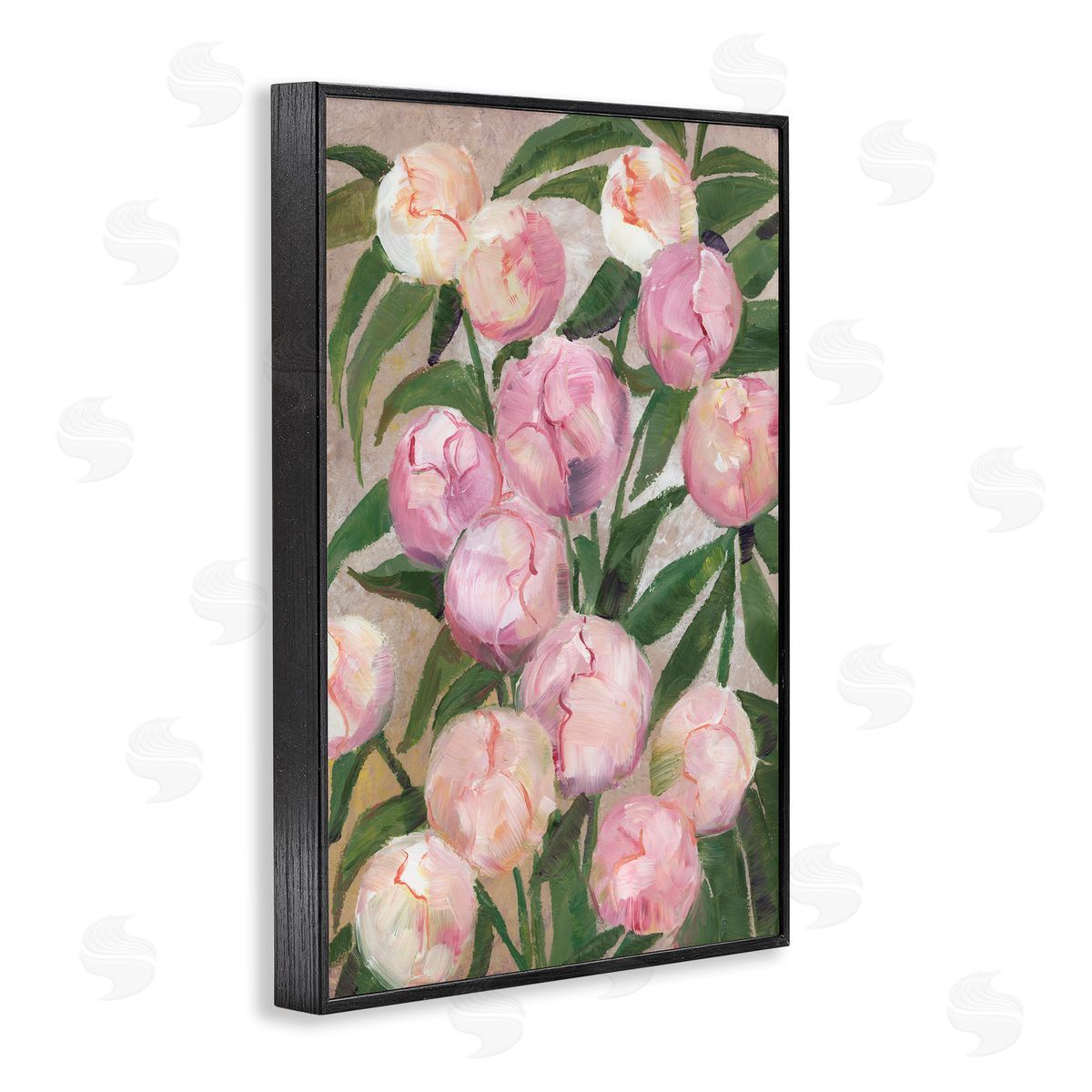 1x Valenty Painterly Peonies Canvas Wall Art Print
