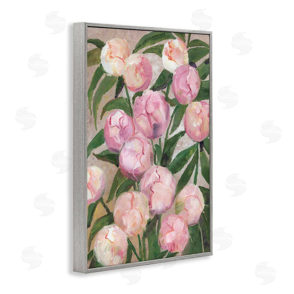 1x Valenty Painterly Peonies Canvas Wall Art Print