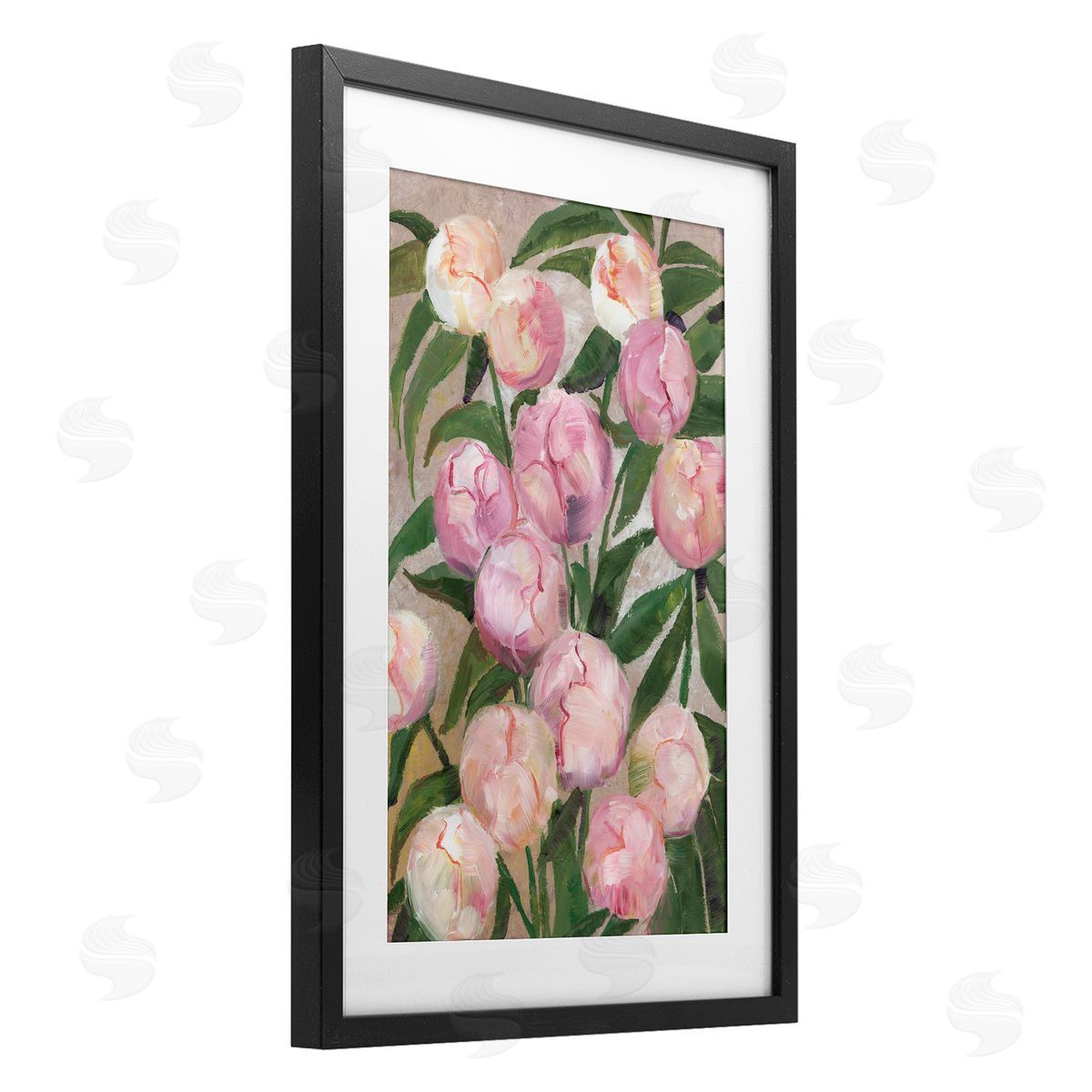 1x Valenty Painterly Peonies Canvas Wall Art Print