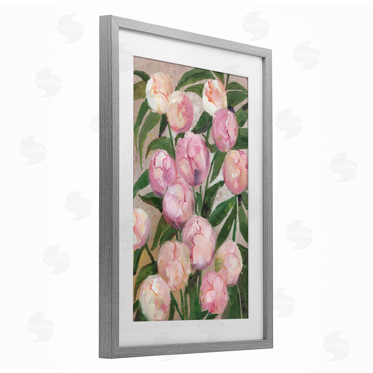 1x Valenty Painterly Peonies Canvas Wall Art Print