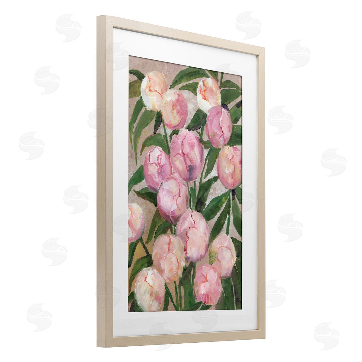 1x Valenty Painterly Peonies Canvas Wall Art Print