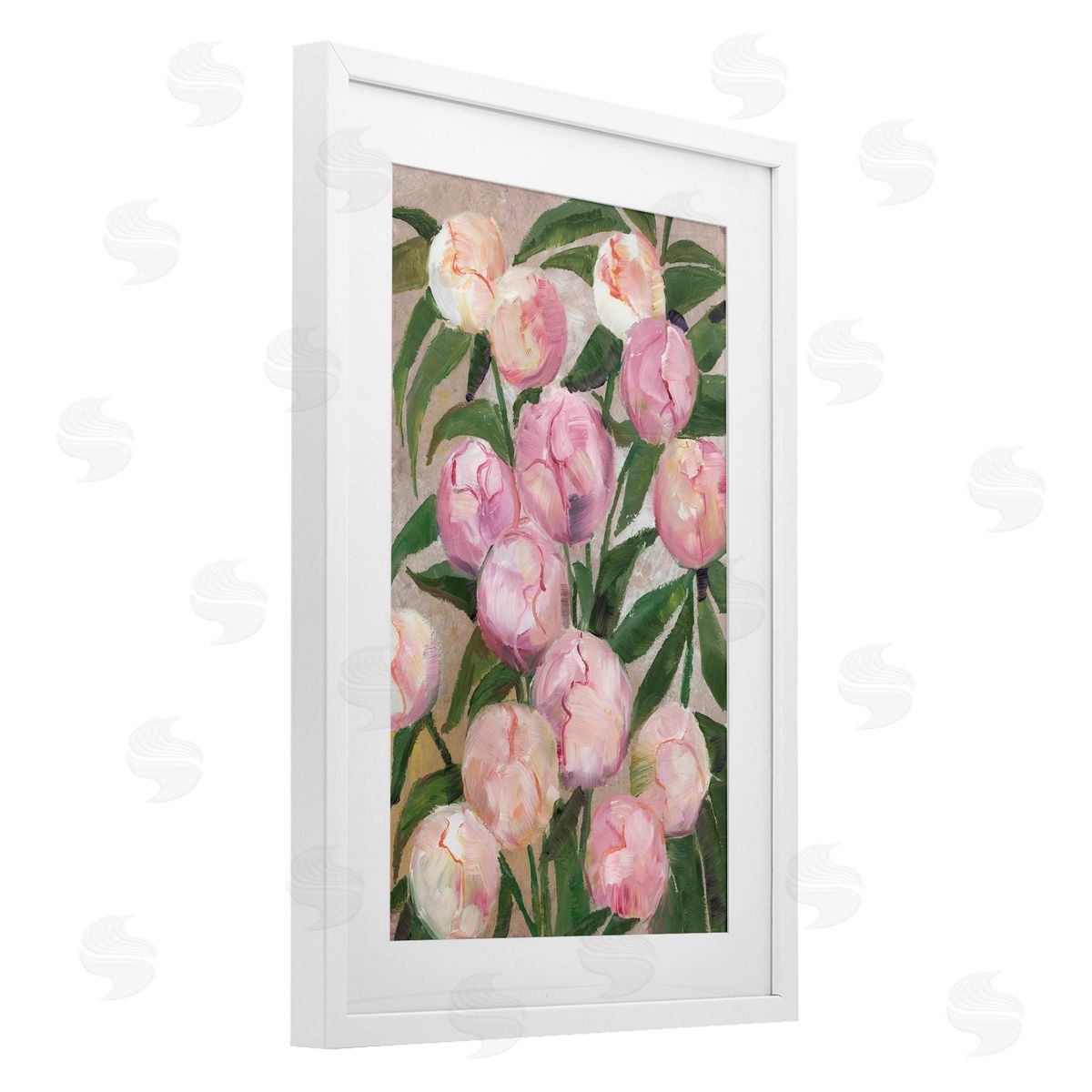 1x Valenty Painterly Peonies Canvas Wall Art Print