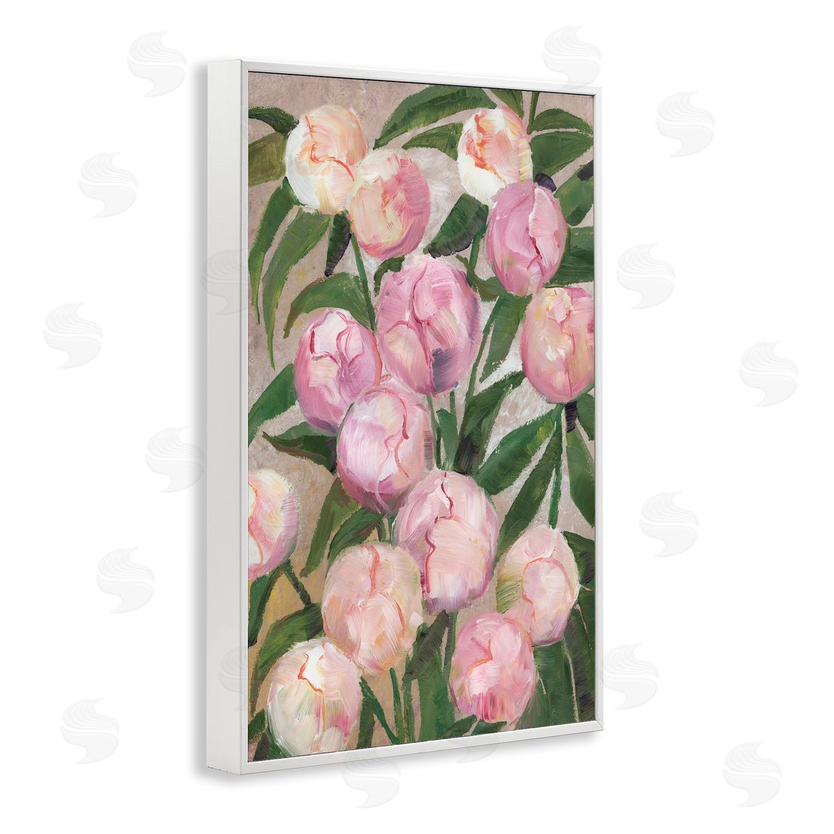 1x Valenty Painterly Peonies Canvas Wall Art Print