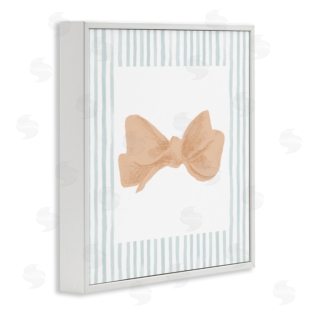 PATRICIA PINTO Pastel Bow in Striped Border Canvas Wall Art Print