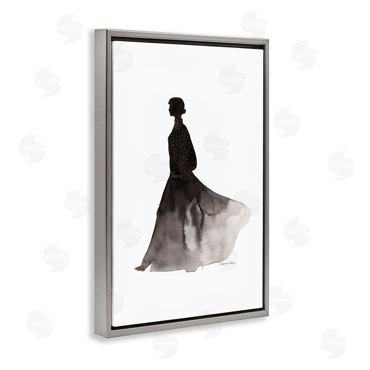 Simone Elum Covered In Gold Silhouette Canvas Wall Art Print