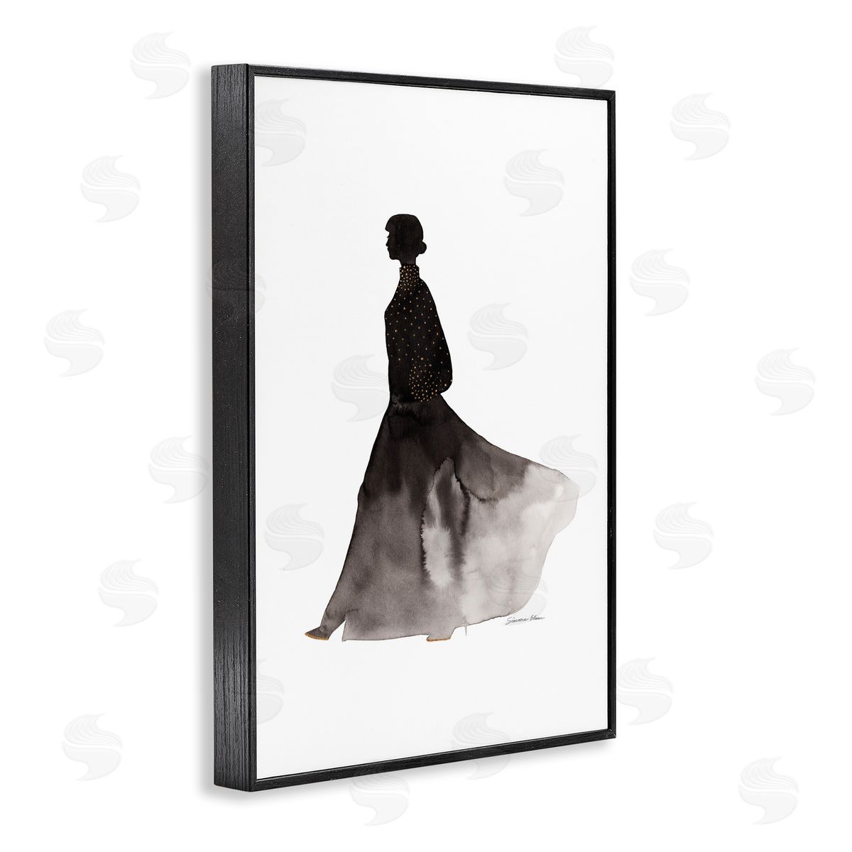 Simone Elum Covered In Gold Silhouette Canvas Wall Art Print
