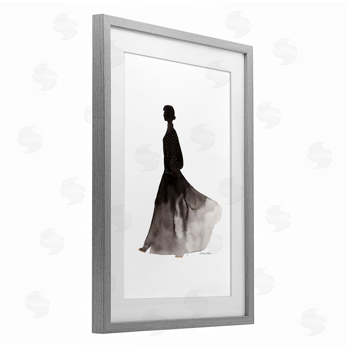 Simone Elum Covered In Gold Silhouette Canvas Wall Art Print