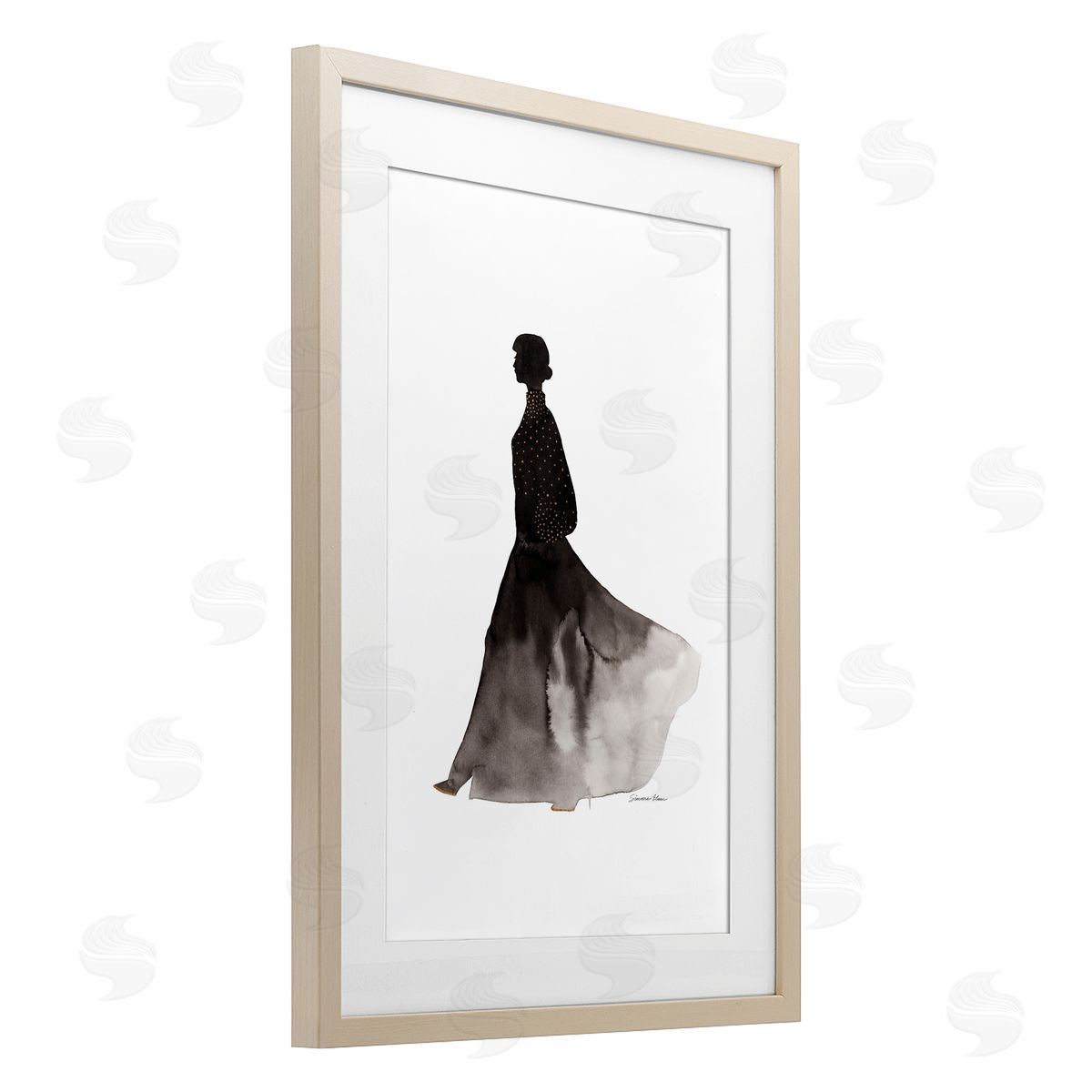 Simone Elum Covered In Gold Silhouette Canvas Wall Art Print