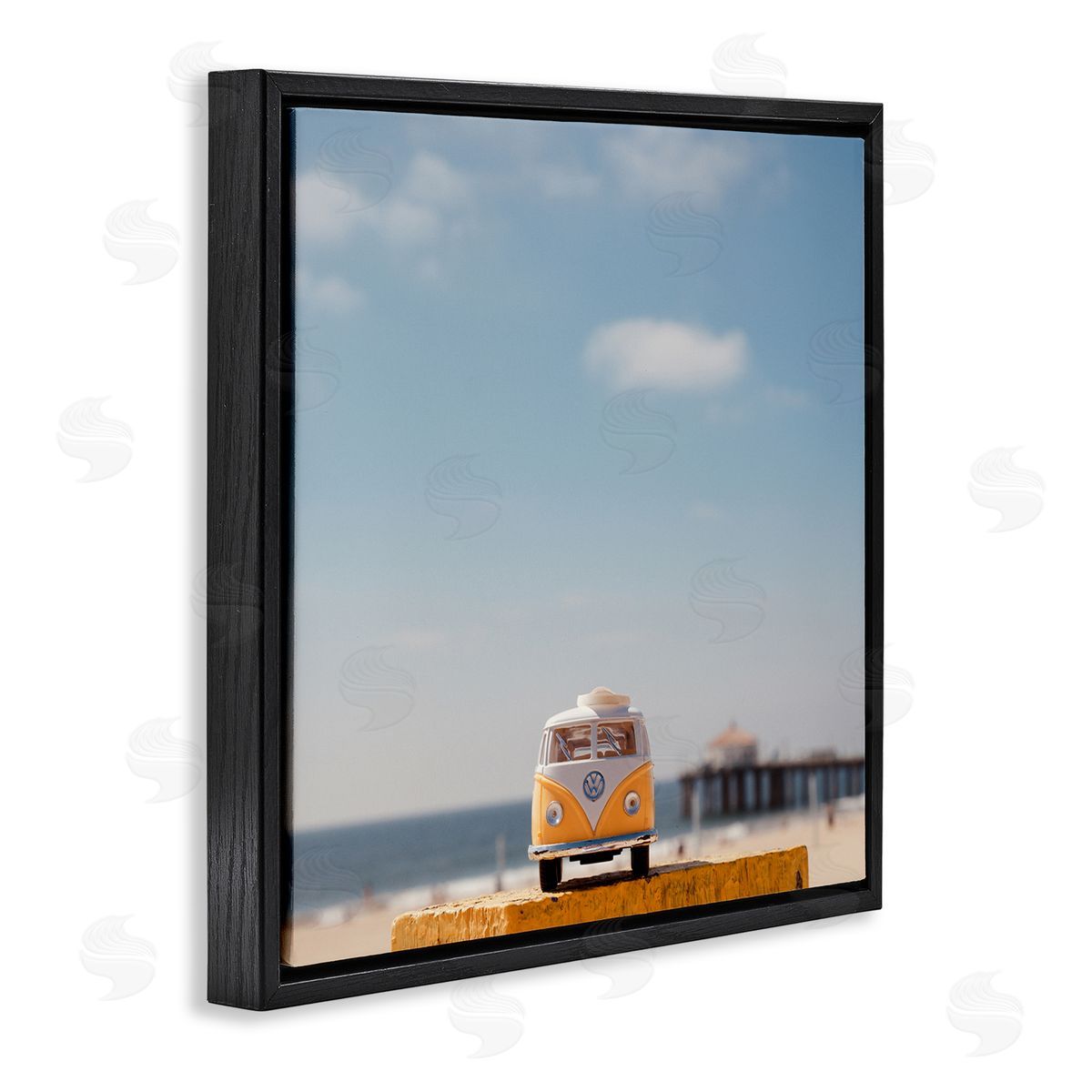 Ashley Singleton Vintage Car Model at Beach Canvas Wall Art Print