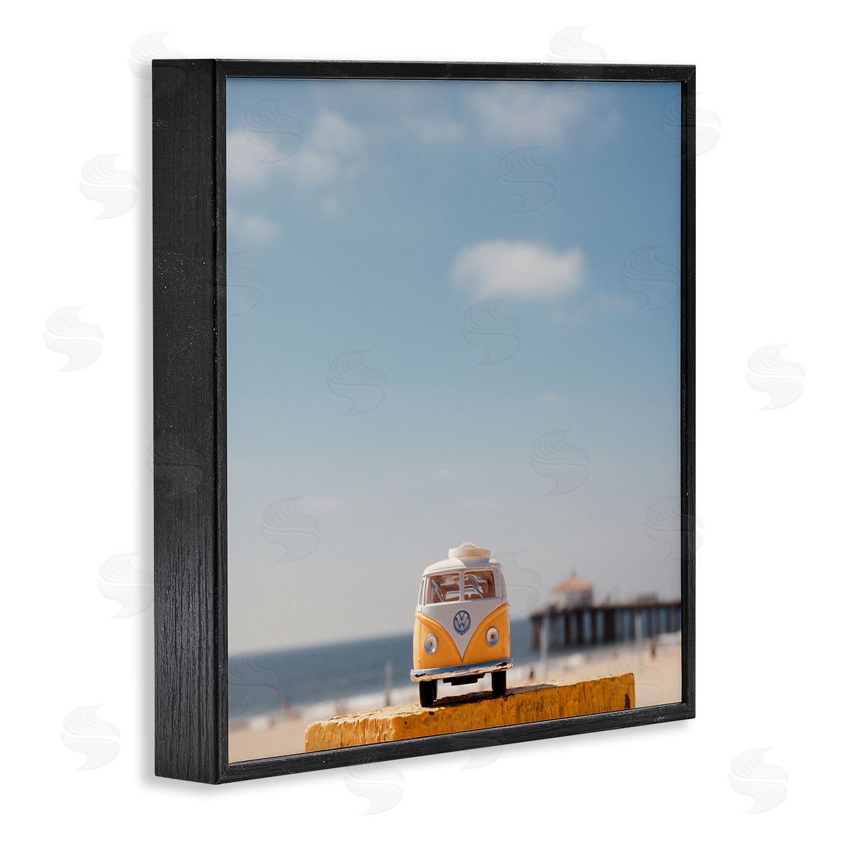 Ashley Singleton Vintage Car Model at Beach Canvas Wall Art Print