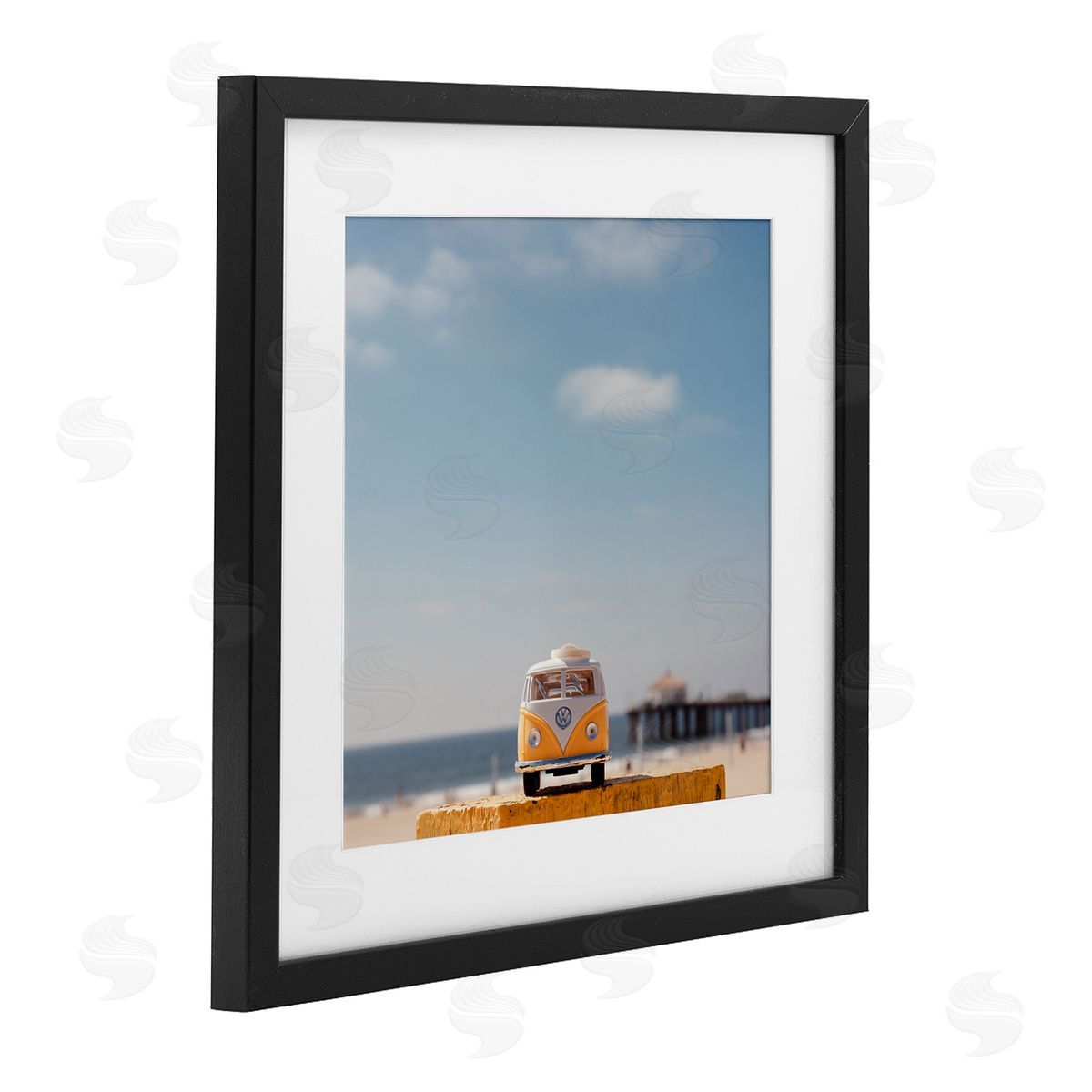 Ashley Singleton Vintage Car Model at Beach Canvas Wall Art Print