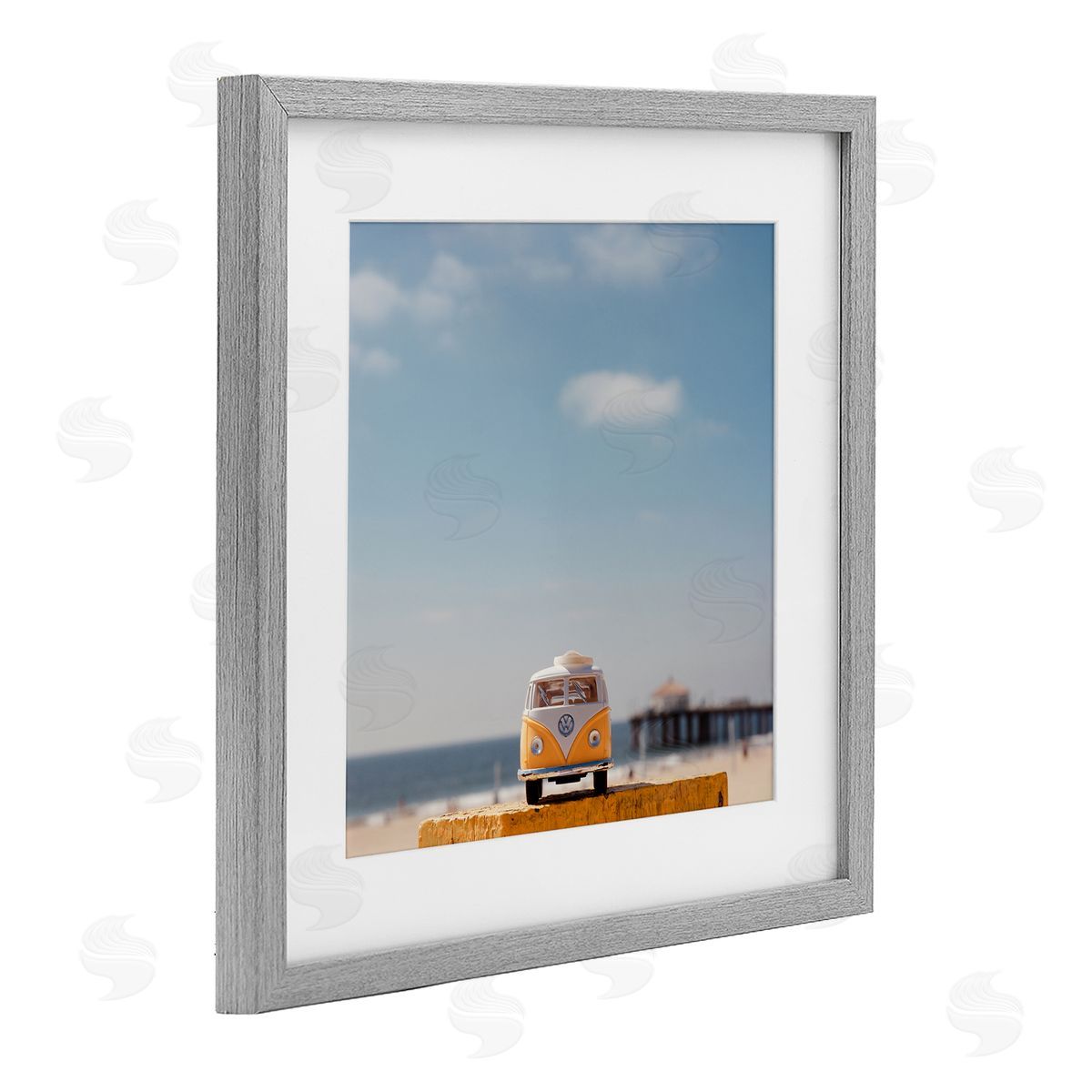Ashley Singleton Vintage Car Model at Beach Canvas Wall Art Print