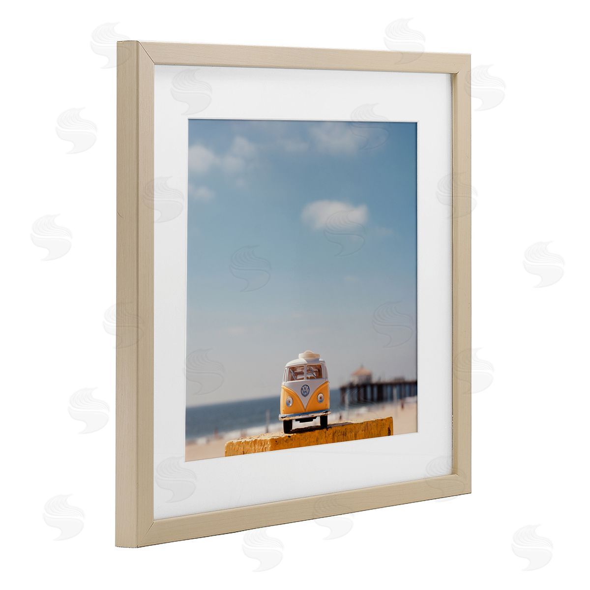 Ashley Singleton Vintage Car Model at Beach Canvas Wall Art Print