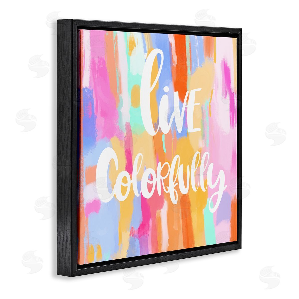 Ashley Singleton Live Colorfully Phrase Canvas Wall Art Print