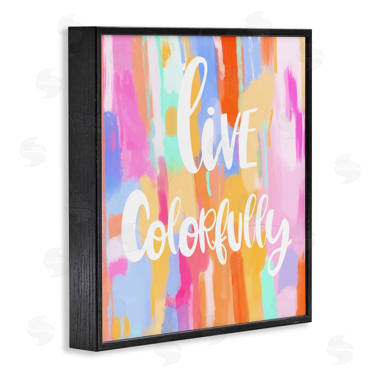 Ashley Singleton Live Colorfully Phrase Canvas Wall Art Print