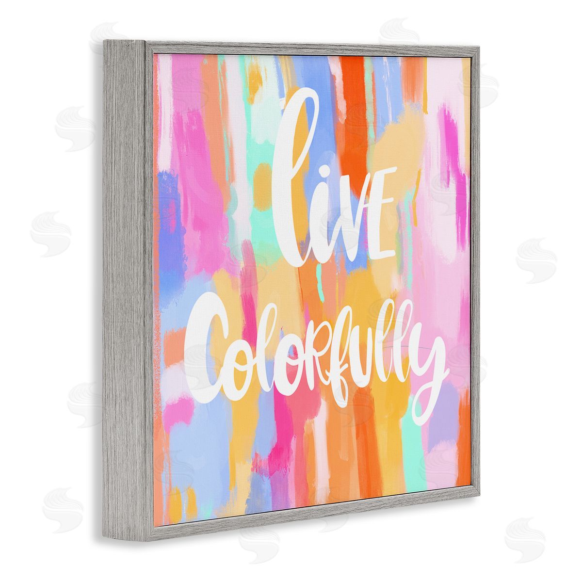 Ashley Singleton Live Colorfully Phrase Canvas Wall Art Print