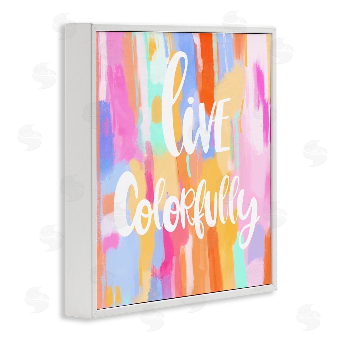 Ashley Singleton Live Colorfully Phrase Canvas Wall Art Print
