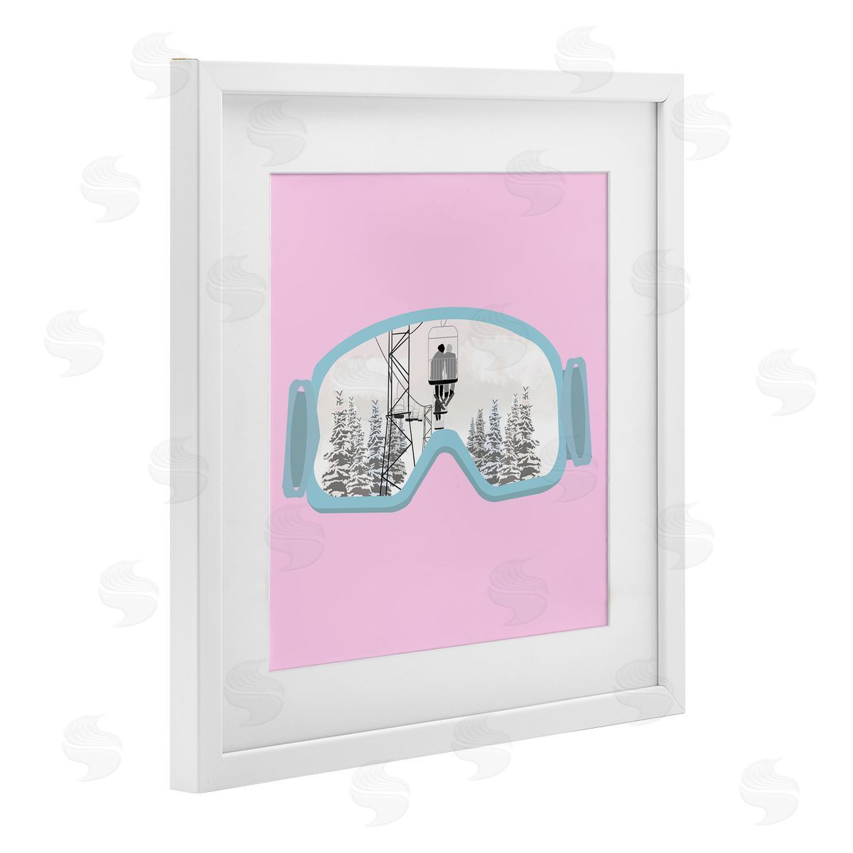 Ashley Singleton Winter Slopes Goggles Canvas Wall Art Print