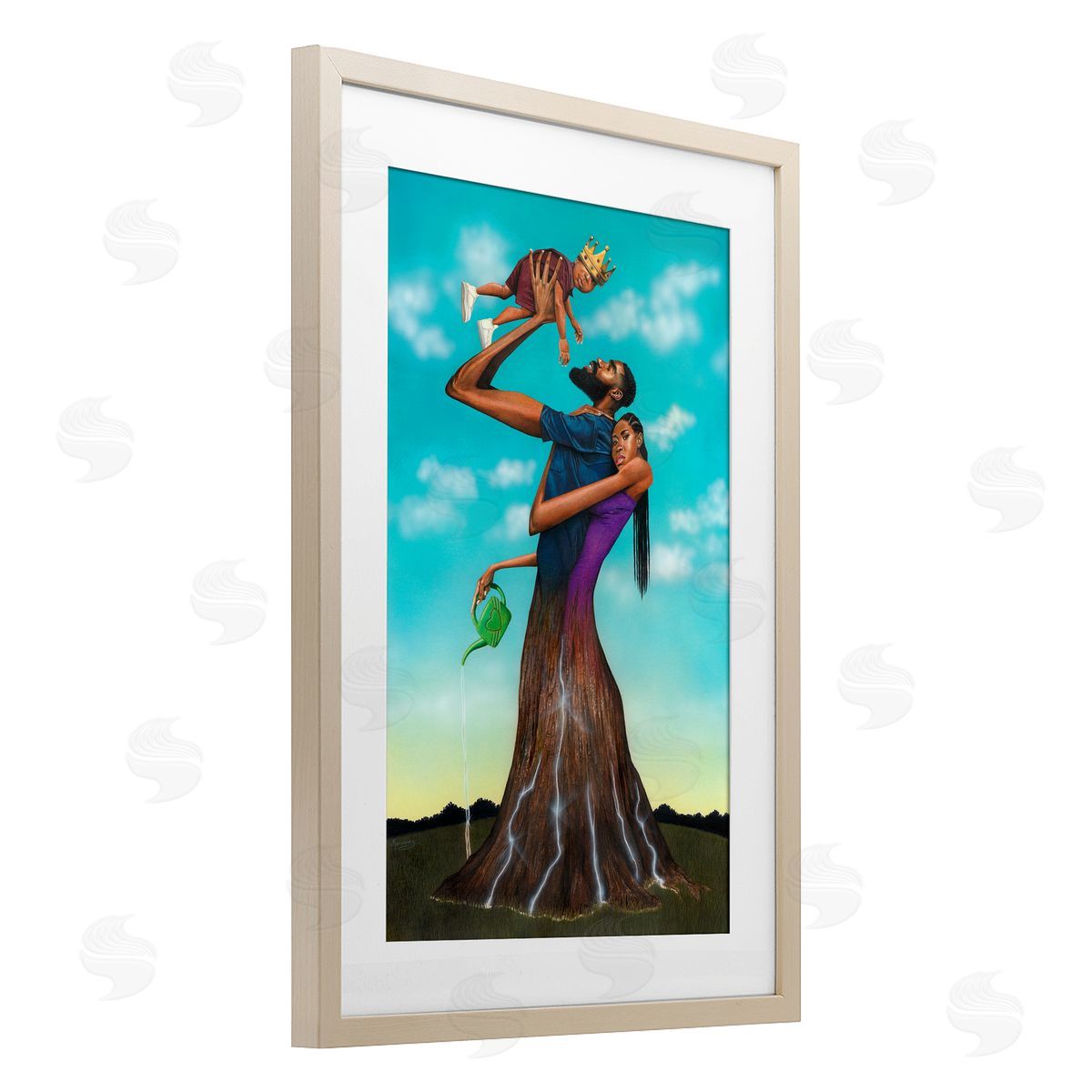 Manasseh Johnson Sr Growth Family Portrait Canvas Wall Art Print
