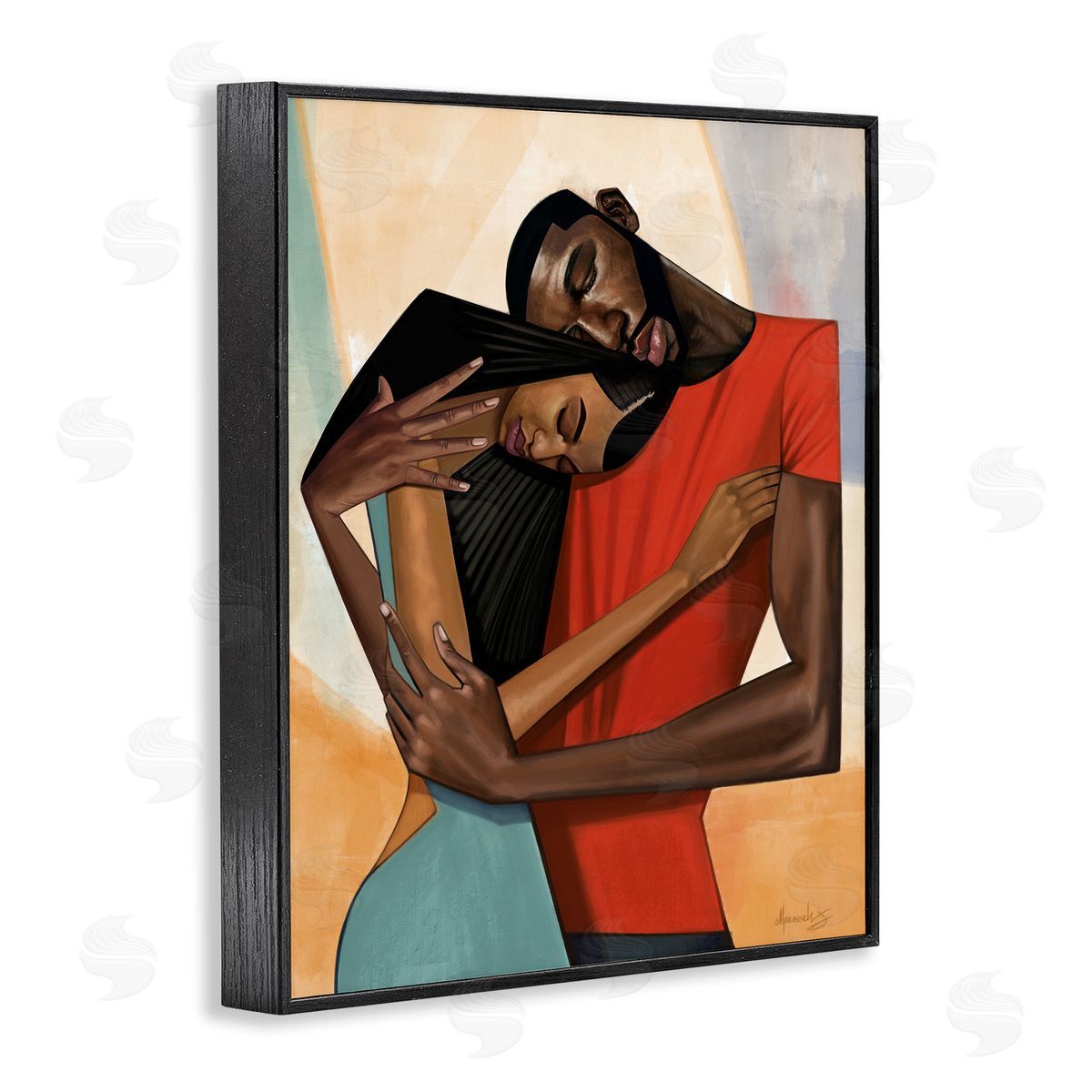 Manasseh Johnson Sr Comfort Cubism Portrait Canvas Wall Art Print