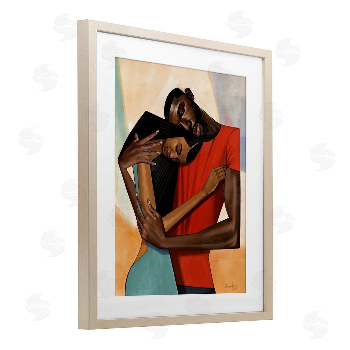 Manasseh Johnson Sr Comfort Cubism Portrait Canvas Wall Art Print