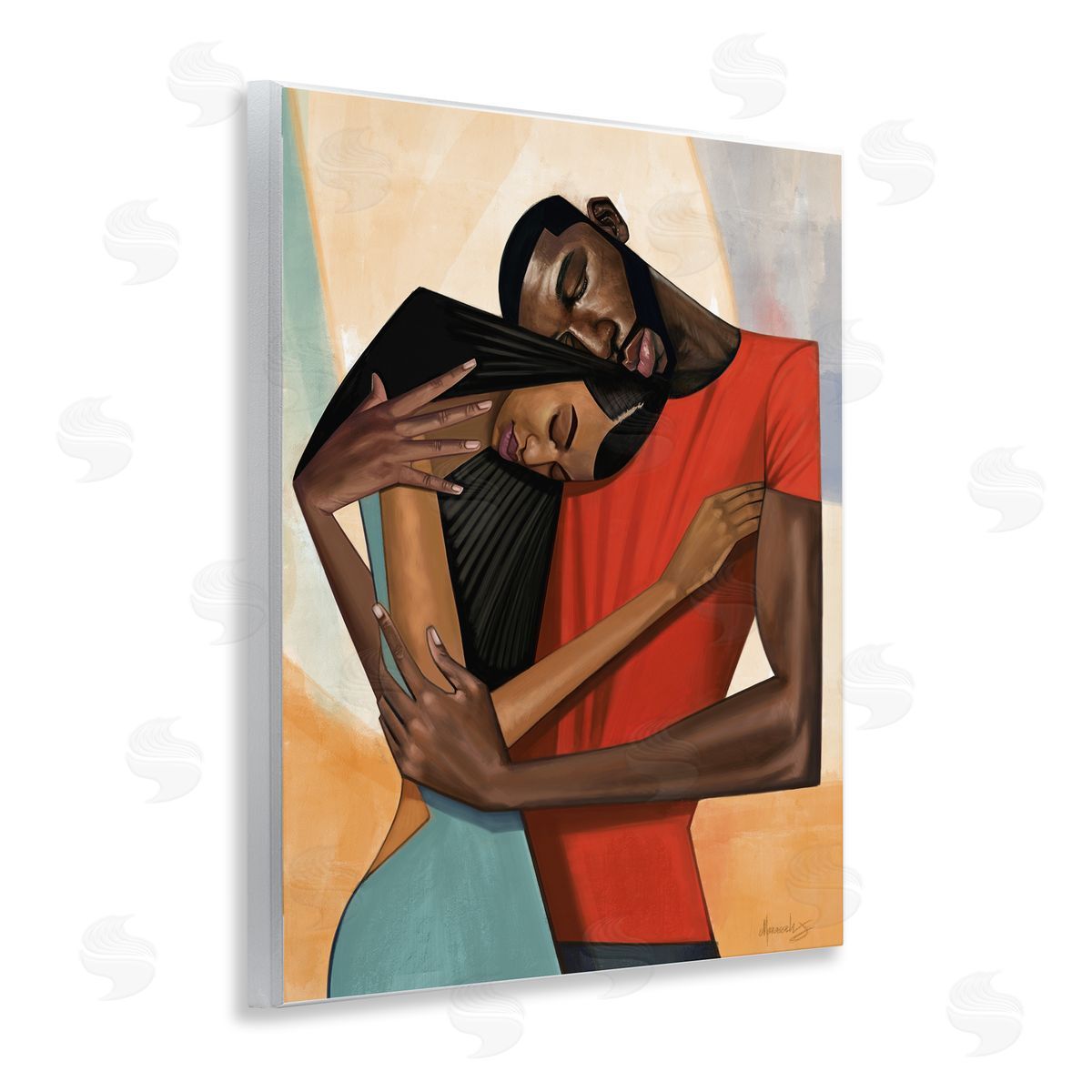 Manasseh Johnson Sr Comfort Cubism Portrait Canvas Wall Art Print