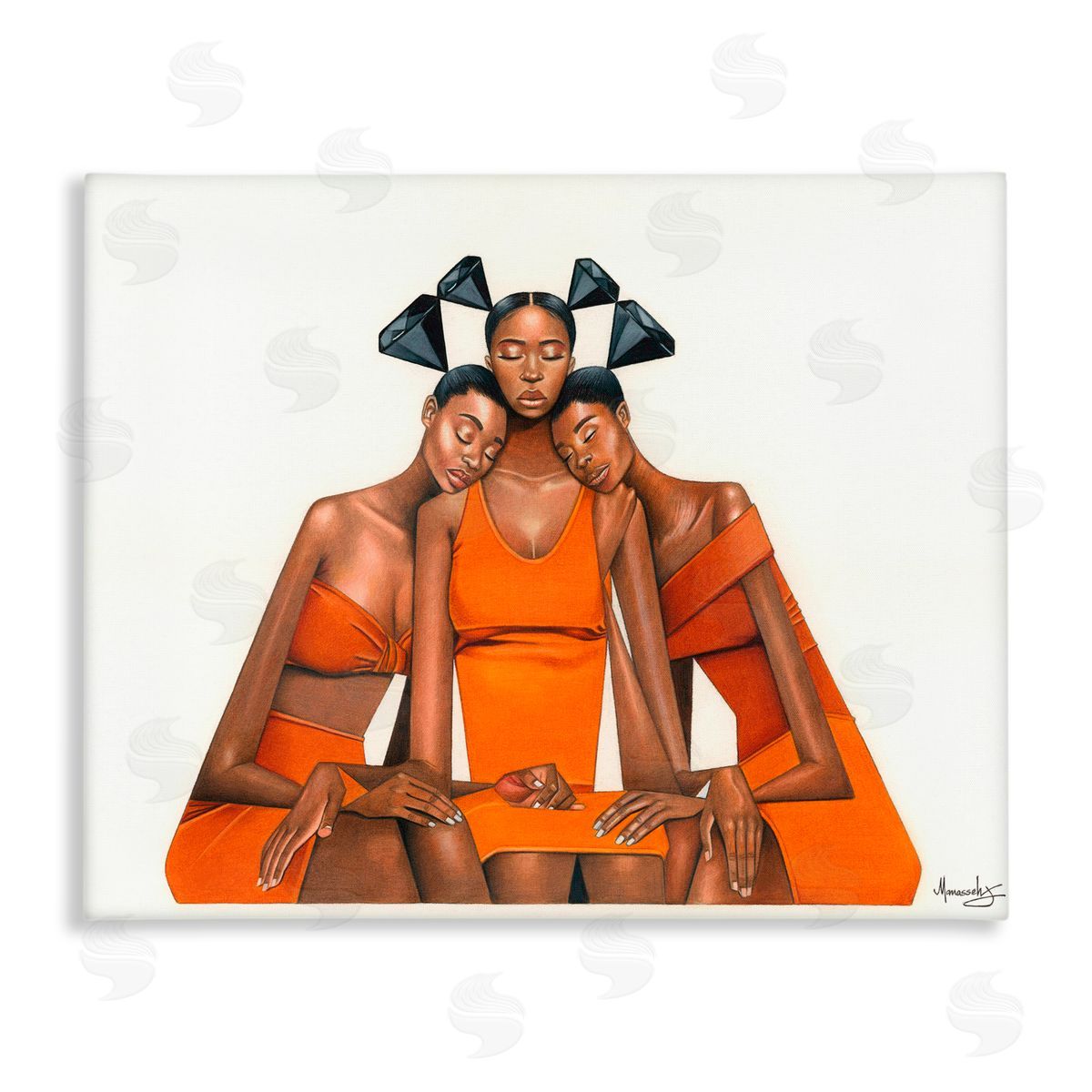 Manasseh Johnson Sr Black Diamond Sisterhood Canvas Wall Art Print