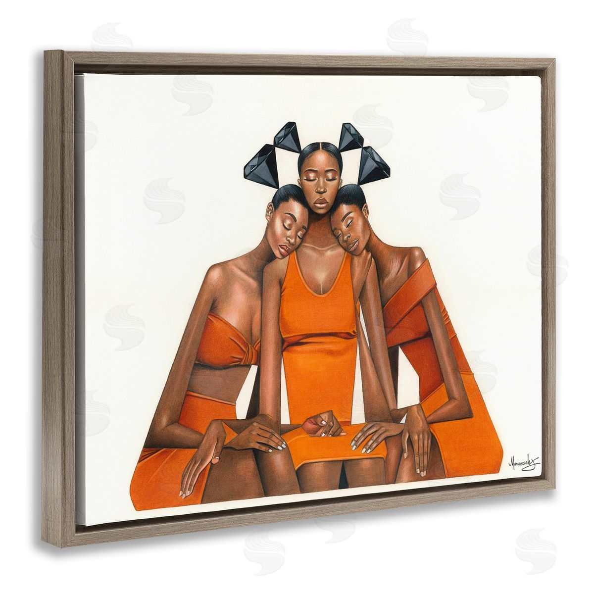 Manasseh Johnson Sr Black Diamond Sisterhood Canvas Wall Art Print