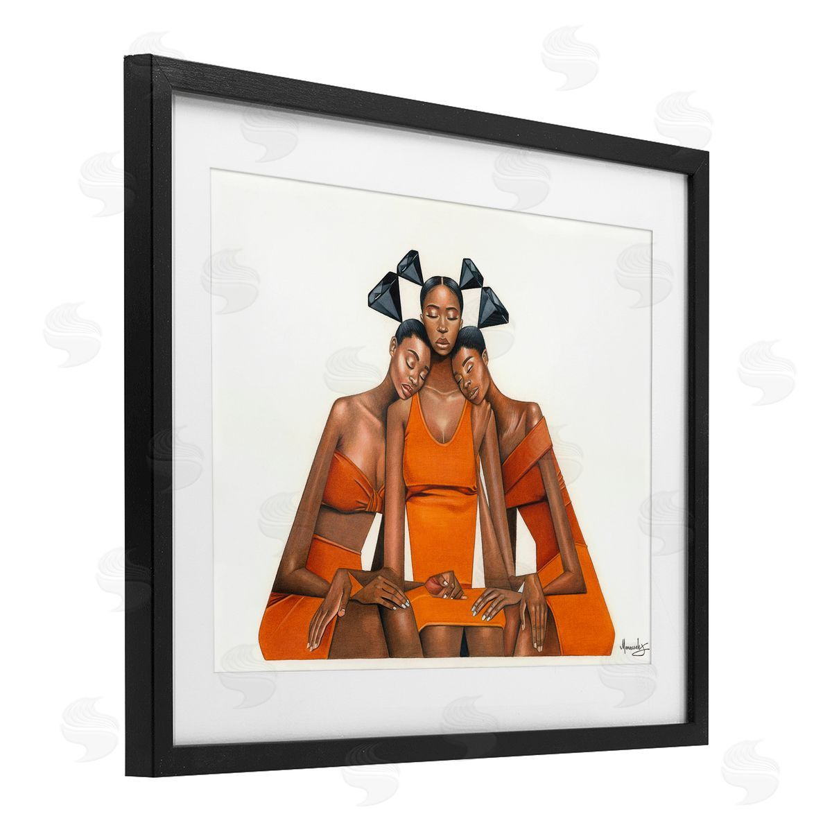 Manasseh Johnson Sr Black Diamond Sisterhood Canvas Wall Art Print