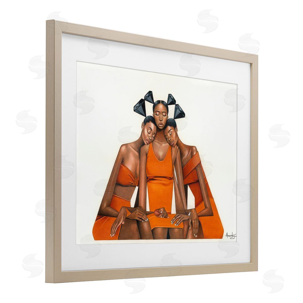 Manasseh Johnson Sr Black Diamond Sisterhood Canvas Wall Art Print