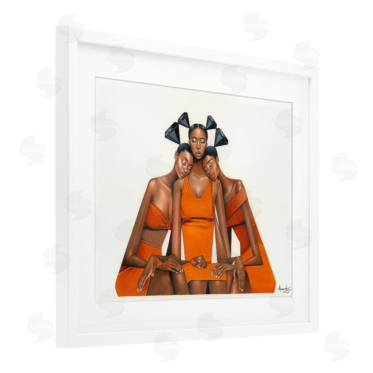 Manasseh Johnson Sr Black Diamond Sisterhood Canvas Wall Art Print