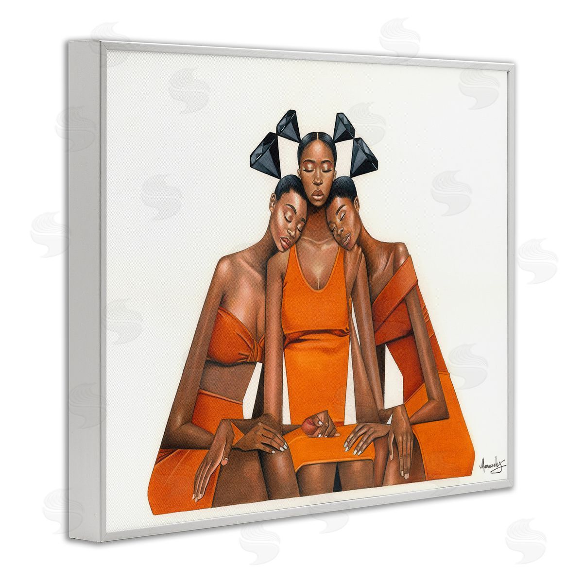 Manasseh Johnson Sr Black Diamond Sisterhood Canvas Wall Art Print
