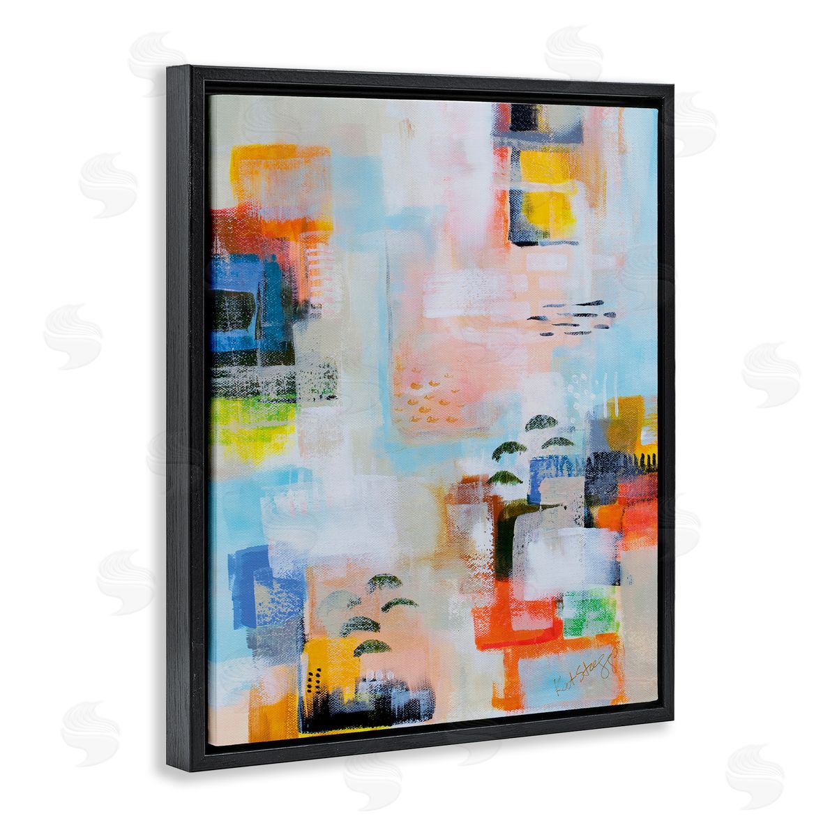Katherine Irvin With A View Abstract Canvas Wall Art Print