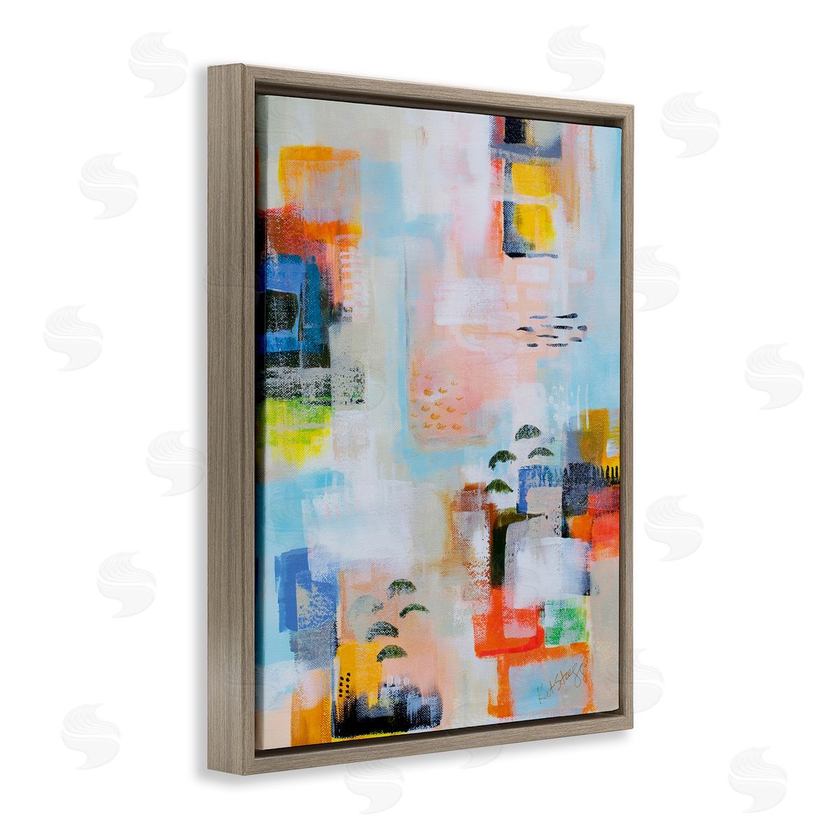 Katherine Irvin With A View Abstract Canvas Wall Art Print