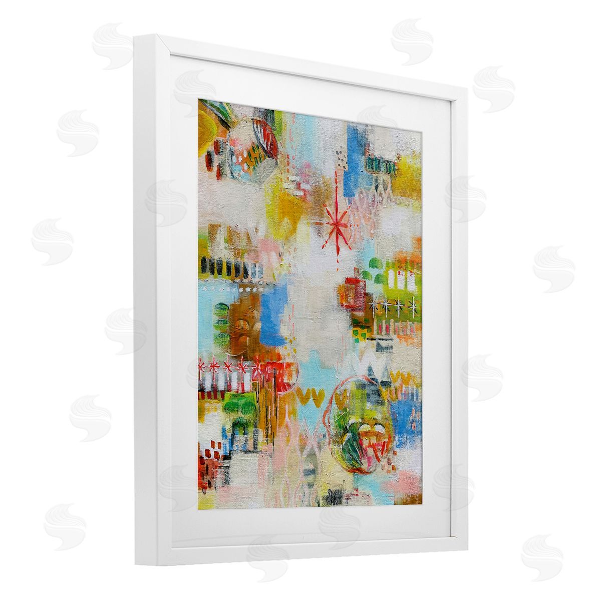 Katherine Irvin Exuberant Summer Abstract Canvas Wall Art Print